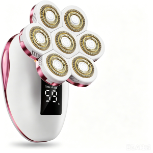 BZYKOE Electric Razors for Women, 7D Heads Full Body Shaver, Waterproof Wet Dry Hair Remover with LED Display, Rechargeable Bikini Trimmer for Underarms, Face, Legs,