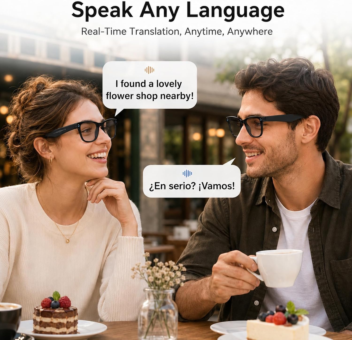 Zygorthla AI Smart Glasses with Camera, 13MP HD Capture, 4K EIS, Transparent Lenses - Image 4